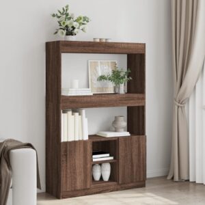vidaXL reol 92x33x140 cm konstrueret træ brun egetræsfarve