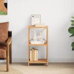 vidaXL reol med 3 hylder 40x30x78 cm massivt egetræ - Kategori: Egetræshylder til hjemmet 4 vidaXL reol med 3 hylder 40x30x78 cm massivt egetræ