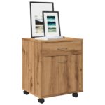 vidaXL rullebord 45x38x54 cm konstrueret træ kunsteg - Kategori: Egetræshylder til hjemmet 4 vidaXL rullebord 45x38x54 cm konstrueret træ kunsteg