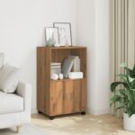 vidaXL rullebord 55x40x91 cm konstrueret træ egetræsfarve