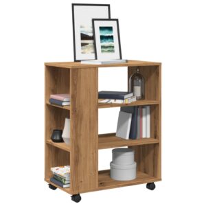 vidaXL rullebord 60x35x75 cm konstrueret træ kunsteg