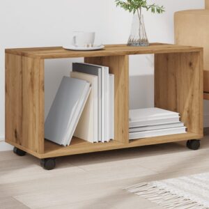 vidaXL rullebord 72x33x42,5 cm konstrueret træ egetræsfarve