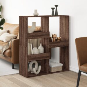 vidaXL rumdeler 100x33x115 cm konstrueret træ brun egetræsfarve