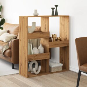 vidaXL rumdeler 100x33x115 cm konstrueret træ egetræsfarve