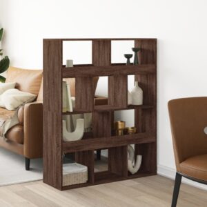 vidaXL rumdeler 100x33x125,5 cm konstrueret træ brun egetræsfarve