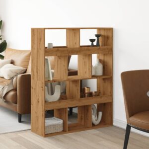 vidaXL rumdeler 100x33x125,5 cm konstrueret træ egetræsfarve