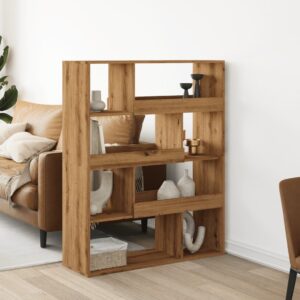 vidaXL rumdeler 100x33x125,5 cm konstrueret træ egetræsfarve