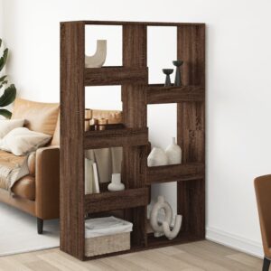 vidaXL rumdeler 100x33x155,5 cm konstrueret træ brun egetræsfarve