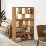 vidaXL rumdeler 100x33x156,5 cm konstrueret træ egetræsfarve