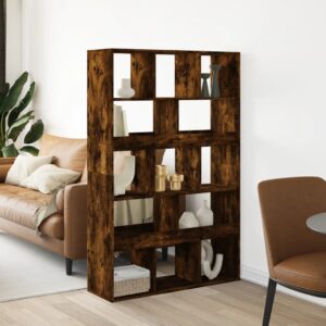 vidaXL rumdeler 100x33x156,5 cm konstrueret træ røget egetræsfarve