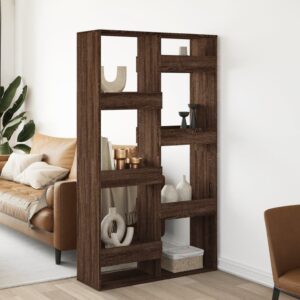vidaXL rumdeler 100x33x175 cm konstrueret træ brun egetræsfarve