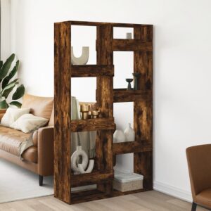vidaXL rumdeler 100x33x175 cm konstrueret træ røget egetræsfarve