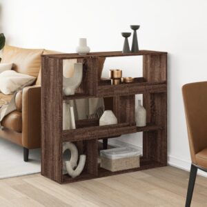 vidaXL rumdeler 100x33x94,5 cm konstrueret træ brun egetræsfarve