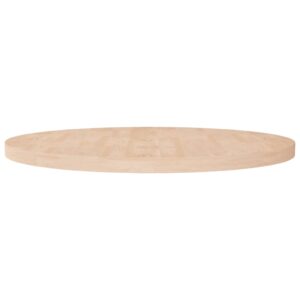 vidaXL rund bordplade Ø90x4 cm ubehandlet massivt egetræ