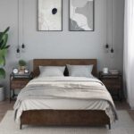 vidaXL sengeborde 2 stk. 40x40x55 cm konstrueret træ brunt egetræ