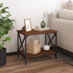 vidaXL sidebord 55x38x45 cm konstrueret træ brun egetræsfarve - Kategori: Egetræshylder til hjemmet 4 vidaXL sidebord 55x38x45 cm konstrueret træ brun egetræsfarve