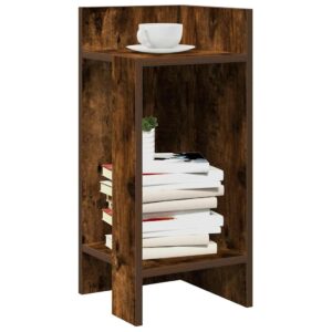 vidaXL sidebord med hylde røget eg 25,5x27x60 cm