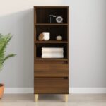 vidaXL skab 40x36x110 cm konstrueret træ brun egetræsfarve - Kategori: Egetræshylder til hjemmet 4 vidaXL skab 40x36x110 cm konstrueret træ brun egetræsfarve
