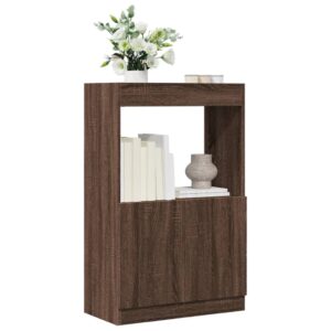 vidaXL skab 63x33x100 cm konstrueret træ brun egetræsfarve