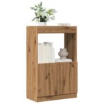 vidaXL skab 63x33x100 cm konstrueret træ egetræsfarve