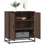 vidaXL skab 68x35x76 cm konstrueret træ og metal brun egetræsfarve