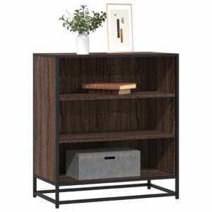 vidaXL skab 68x35x76 cm konstrueret træ og metal brun egetræsfarve