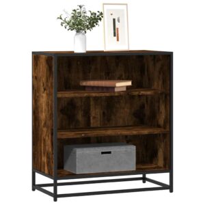 vidaXL skab 68x35x76 cm konstrueret træ og metal røget egetræsfarve