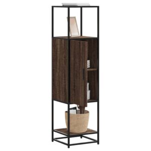 vidaXL skab brun egetræ 35,5x35x139 cm konstrueret træ og metal