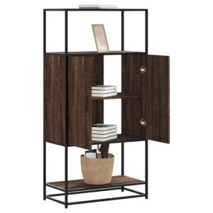 vidaXL skab brun egetræ 68x35x139 cm konstrueret træ og metal