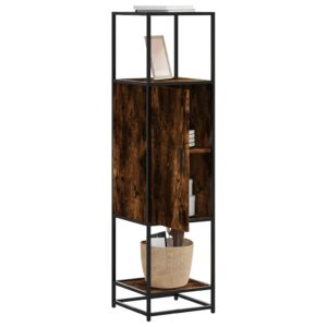 vidaXL skab sonoma-eg 35,5x35x139 cm konstrueret træ og metal