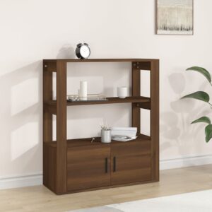 vidaXL skænk 80x30x90 cm konstrueret træ brun egetræsfarve