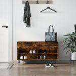 vidaXL skobænk 102x35x55 cm konstrueret træ røget egetræsfarve - Kategori: Egetræshylder til hjemmet 4 vidaXL skobænk 102x35x55 cm konstrueret træ røget egetræsfarve