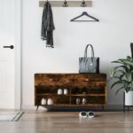 vidaXL skobænk 102x35x55 cm konstrueret træ røget egetræsfarve - Kategori: Egetræshylder til hjemmet 4 vidaXL skobænk 102x35x55 cm konstrueret træ røget egetræsfarve