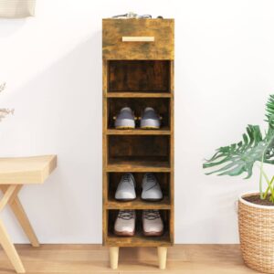 vidaXL skoreol 30x35x105 cm konstrueret træ røget egetræsfarve