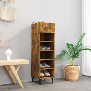 vidaXL skoreol 30x35x105 cm konstrueret træ røget egetræsfarve