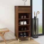 vidaXL skoreol 40x36x105 cm konstrueret træ brun egetræsfarve - Kategori: Egetræshylder til hjemmet 4 vidaXL skoreol 40x36x105 cm konstrueret træ brun egetræsfarve