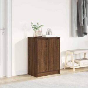 vidaXL skoreol 57x34x76 cm konstrueret træ brun egetræsfarve