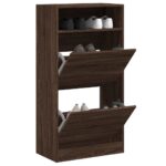 vidaXL skoreol 60x34x116 cm konstrueret træ brun egetræsfarve