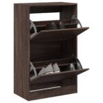 vidaXL skoreol 60x34x96,5 cm konstrueret træ brun egetræsfarve - Kategori: Egetræshylder til hjemmet 4 vidaXL skoreol 60x34x96,5 cm konstrueret træ brun egetræsfarve