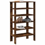 vidaXL skoreol 61x32x105 cm konstrueret træ røget egetræsfarve