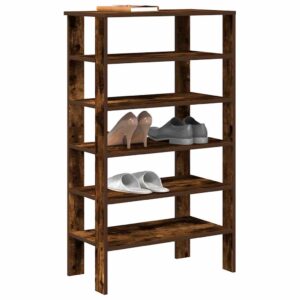 vidaXL skoreol 61x32x105 cm konstrueret træ røget egetræsfarve