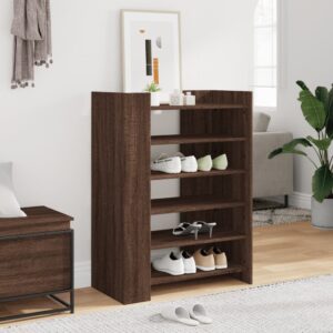 vidaXL skoreol 74,5x37,5x100 cm konstrueret træ brun egetræsfarve