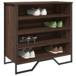 vidaXL skoreol 80x38x78 cm konstrueret træ brun egetræsfarvet - Kategori: Egetræshylder til hjemmet 4 vidaXL skoreol 80x38x78 cm konstrueret træ brun egetræsfarvet
