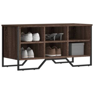 vidaXL skoreol 90x38x45,5 cm konstrueret træ brun egetræsfarve