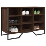 vidaXL skoreol 90x38x61,5 cm konstrueret træ brun egetræsfarve - Kategori: Egetræshylder til hjemmet 4 vidaXL skoreol 90x38x61,5 cm konstrueret træ brun egetræsfarve