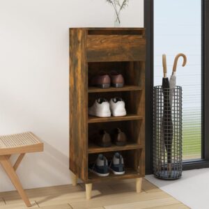 vidaXL skoskab 40x36x105 cm konstrueret træ røget egetræsfarve