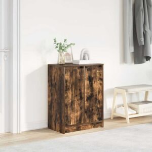 vidaXL skoskab 57x34x76 cm konstrueret træ røget egetræsfarve