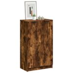vidaXL skoskab 59x35x100 cm konstrueret træ røget egetræsfarve
