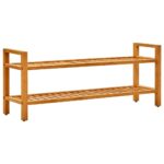 vidaXL skostativ med 2 hylder 100x27x40 cm massivt egetræ - Kategori: Egetræshylder til hjemmet 4 vidaXL skostativ med 2 hylder 100x27x40 cm massivt egetræ