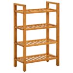 vidaXL skostativ med 4 hylder 50x27x80 cm massivt egetræ - Kategori: Egetræshylder til hjemmet 4 vidaXL skostativ med 4 hylder 50x27x80 cm massivt egetræ